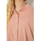 Сорочка жіноча вільного крою, колір пудровий, 102R5228