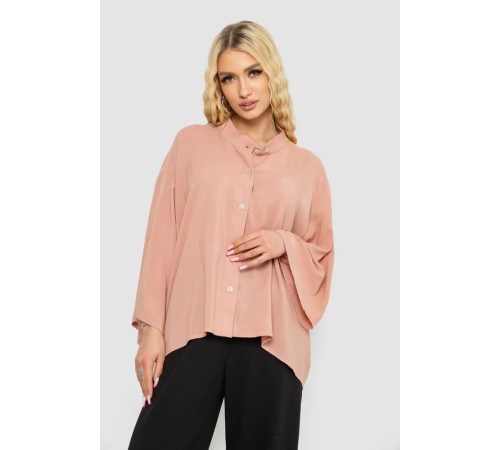 Сорочка жіноча вільного крою, колір пудровий, 102R5228