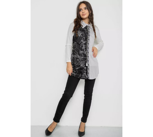 Сукня на блискавці в комплекті з лонгслівом, колір сіро-чорний, 247R18790