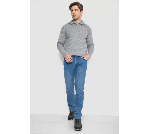 Джинси чоловічі на флісі, колір джинс, 254R2403
