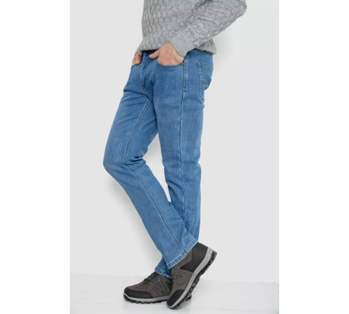 Джинси чоловічі на флісі, колір джинс, 254R2403