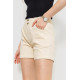 Шорты женские на резинке с манжетом, цвет светло-бежевый, 214R638.