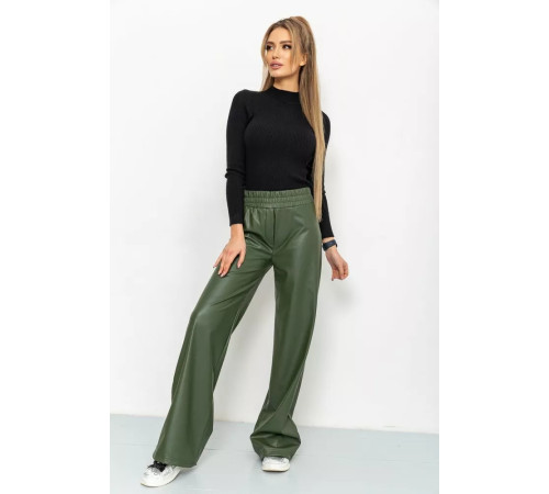 Лосины женские на флисе, цвет хаки, 164R82