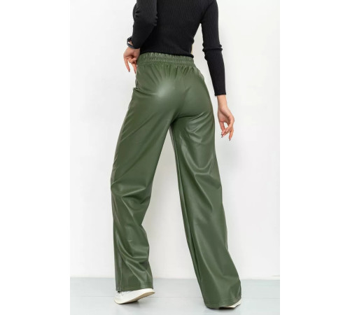 Лосины женские на флисе, цвет хаки, 164R82