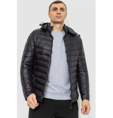 Куртка чоловіча демісезонна з капюшоном, колір чорний, 214R05