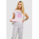 Женская пижама с принтом, цвет розовый, 243R7077