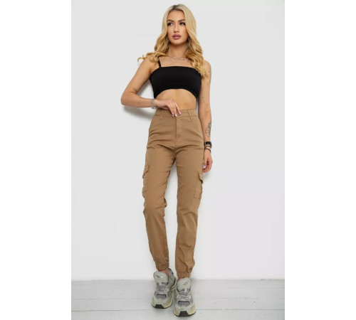 Джинсы женские карго, цвет коричневый, 182R5654