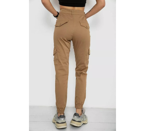 Джинсы женские карго, цвет коричневый, 182R5654