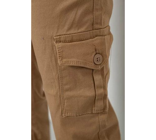 Джинсы женские карго, цвет коричневый, 182R5654