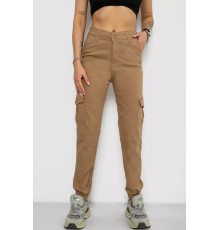 Джинси жіночі карго, колір коричневий, 182R5654