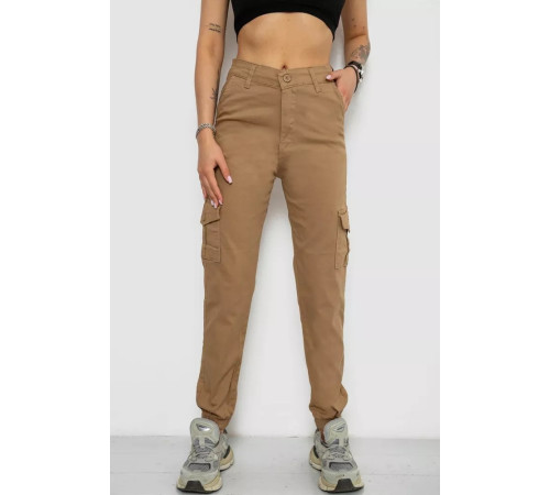 Джинсы женские карго, цвет коричневый, 182R5654