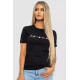 Женская футболка с принтом, цвет черный, 238R57396