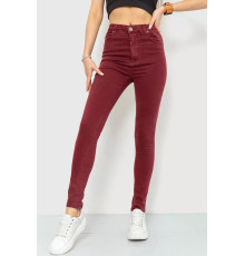 Джинсы женские, цвет бордовый, 164R357