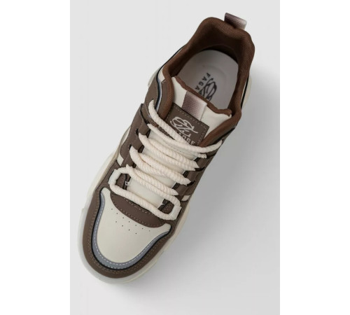 Кросівки чоловічі демісезонні, колір біло-коричневий, 243RHK09