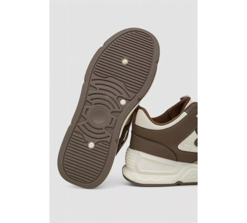 Кросівки чоловічі демісезонні, колір біло-коричневий, 243RHK09