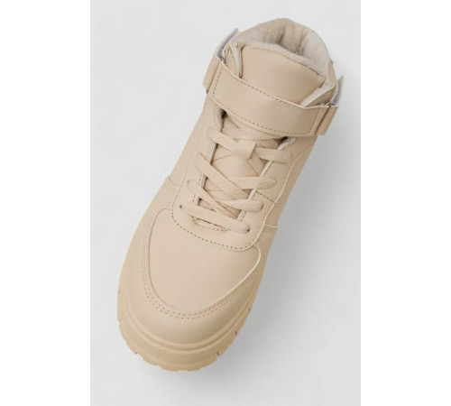 Кросівки жіночі зимові на хутрі, колір бежевий, 248RMB05