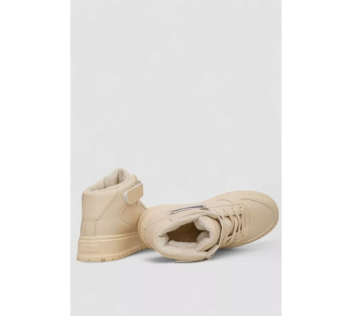 Кросівки жіночі зимові на хутрі, колір бежевий, 248RMB05