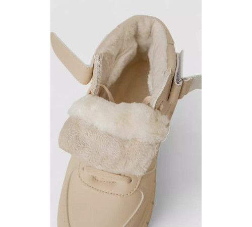 Кросівки жіночі зимові на хутрі, колір бежевий, 248RMB05