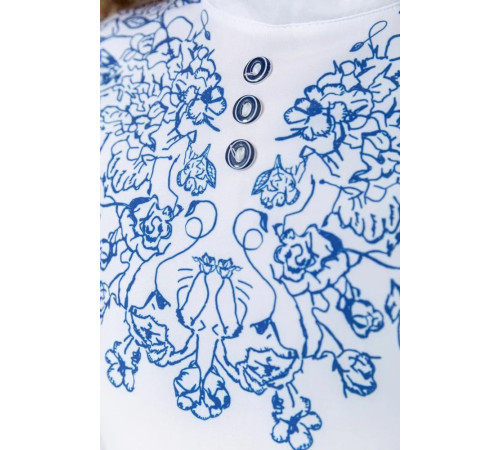 Блуза для дівчаток ошатна, колір біло-синій, 172R025