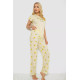 Піжама жіноча з принтом, колір жовтий, 243R2076