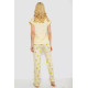 Піжама жіноча з принтом, колір жовтий, 243R2076