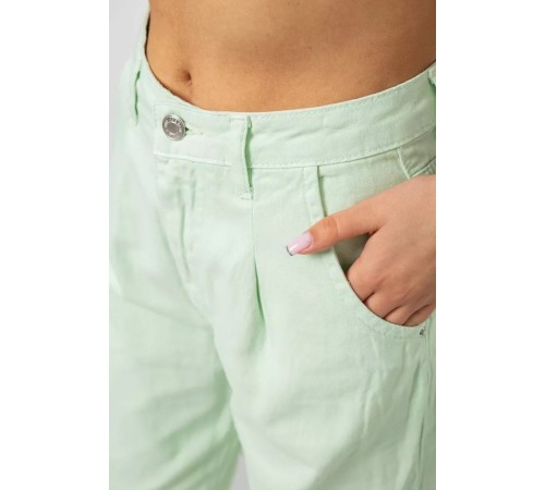 Джинси жіночі балони, колір м'ятний, 182R1826