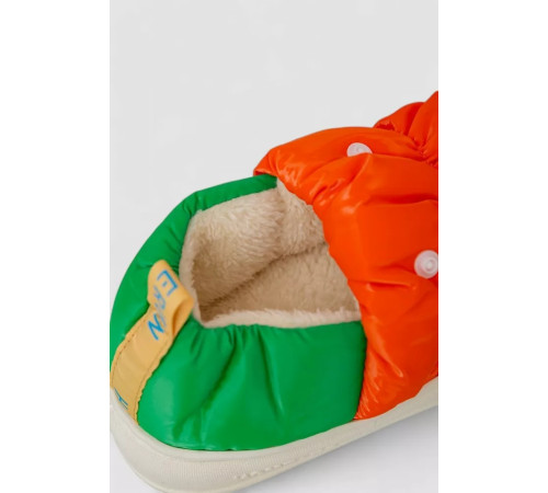 Капці жіночі домашні із задником, колір оранжево-зелений, 243R2928