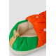 Капці жіночі домашні із задником, колір оранжево-зелений, 243R2928