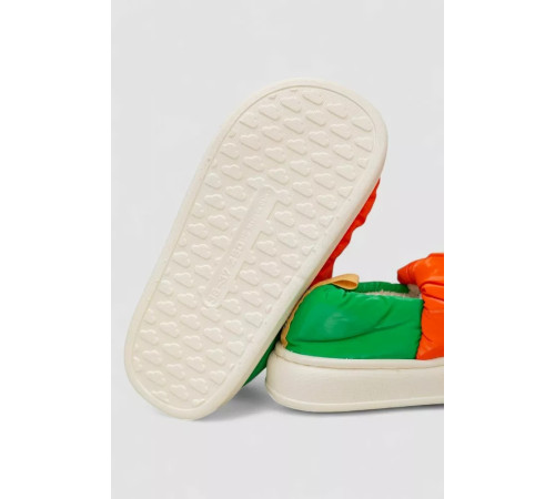 Капці жіночі домашні із задником, колір оранжево-зелений, 243R2928