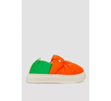 Тапочки женские домашние с задником, цвет оранжево-зеленый, 243R2928.