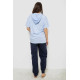 Піжама жіноча з принтом, колір блакитний, 243R1600-028