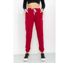 Спорт штаны женские двунитка, цвет бордовый, 129R1466