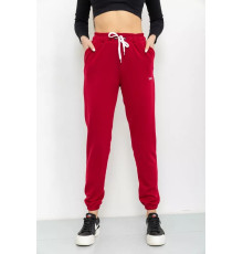 Спорт штаны женские двунитка, цвет бордовый, 129R1466