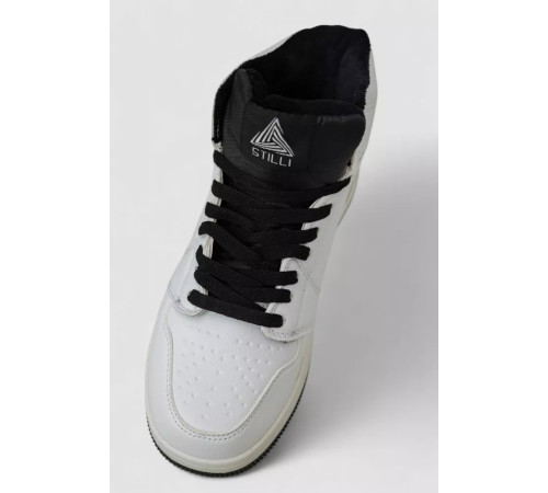 Кроссовки мужские зимние на меху, цвет бело-черный, 248RH1010-24