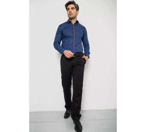 Рубашка мужская, цвет синий, 214R7009-1