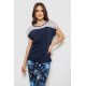 Жіноча піжама з принтом, колір синій, 243R1484-003