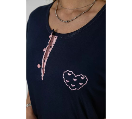 Женская пижама с принтом, цвет синий, 243R7028