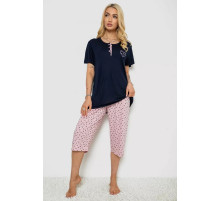 Женская пижама с принтом, цвет синий, 243R7028
