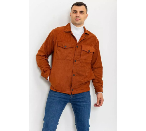 Вітровка чоловіча на кнопках, колір коричневий, 131R3022-1