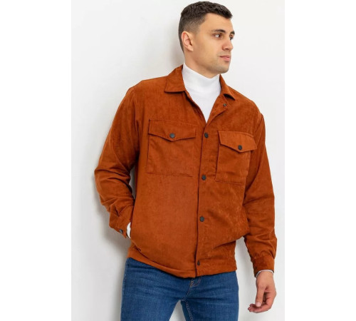 Вітровка чоловіча на кнопках, колір коричневий, 131R3022-1