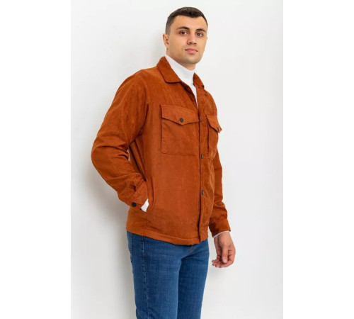 Вітровка чоловіча на кнопках, колір коричневий, 131R3022-1