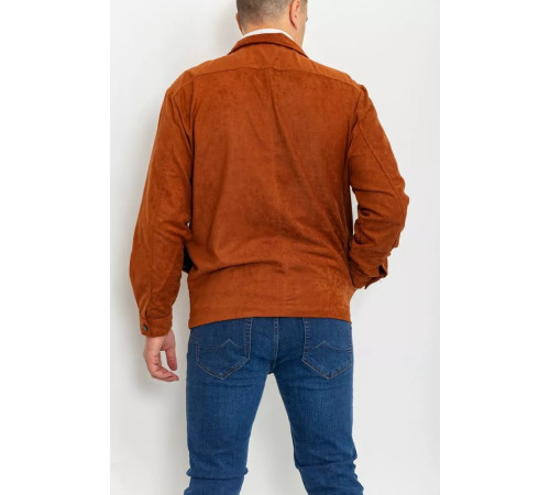 Вітровка чоловіча на кнопках, колір коричневий, 131R3022-1