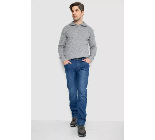 Джинси чоловічі на флісі, колір синій, 254R2401