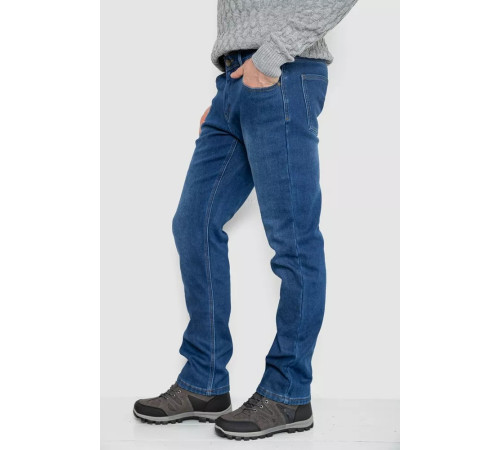 Джинси чоловічі на флісі, колір синій, 254R2401