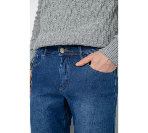 Джинси чоловічі на флісі, колір синій, 254R2401