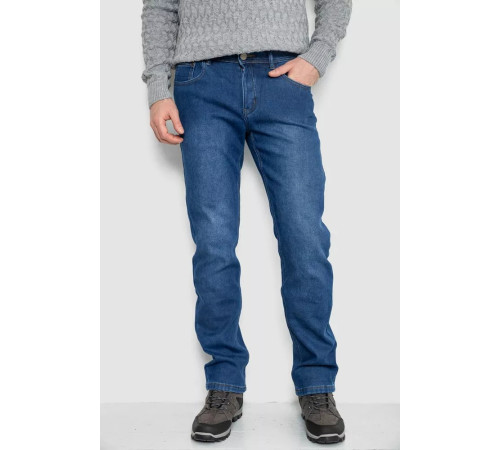Джинси чоловічі на флісі, колір синій, 254R2401