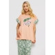 Піжама жіноча з принтом, колір персиковий, 243R8485-1