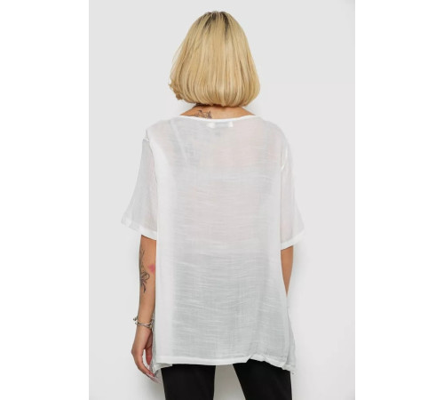 Блуза, колір молочний, 244RM206
