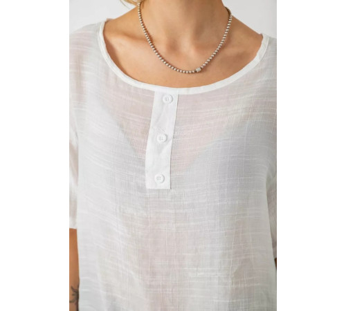 Блуза, колір молочний, 244RM206