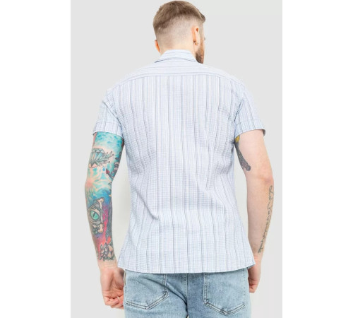 Сорочка чоловіча в смужку 186R0616, колір блакитний, 186R616